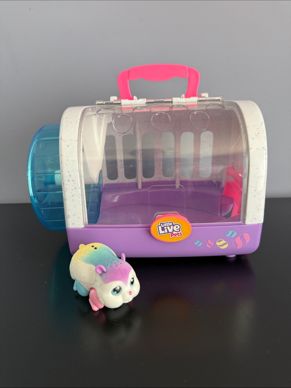 Little Live Pets Rainbow Hamster Carrier - Pink & Purple